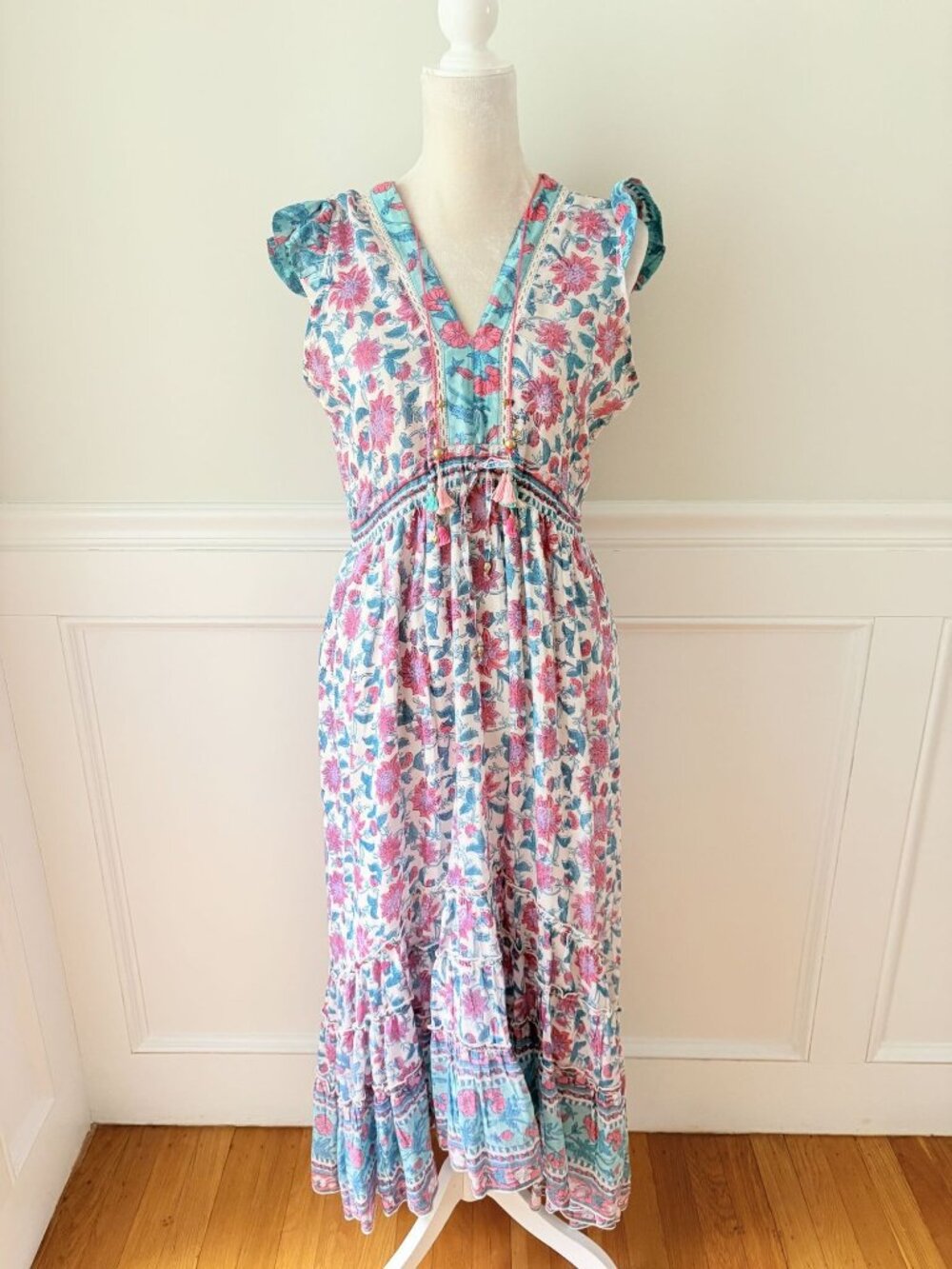 Alicia Bell Annabelle Maxi Dress V Neck M